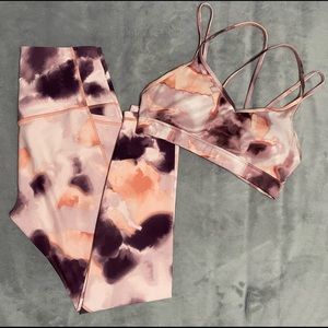 Strappy Sports Bra & High Waisted, Side Pocket Leggings